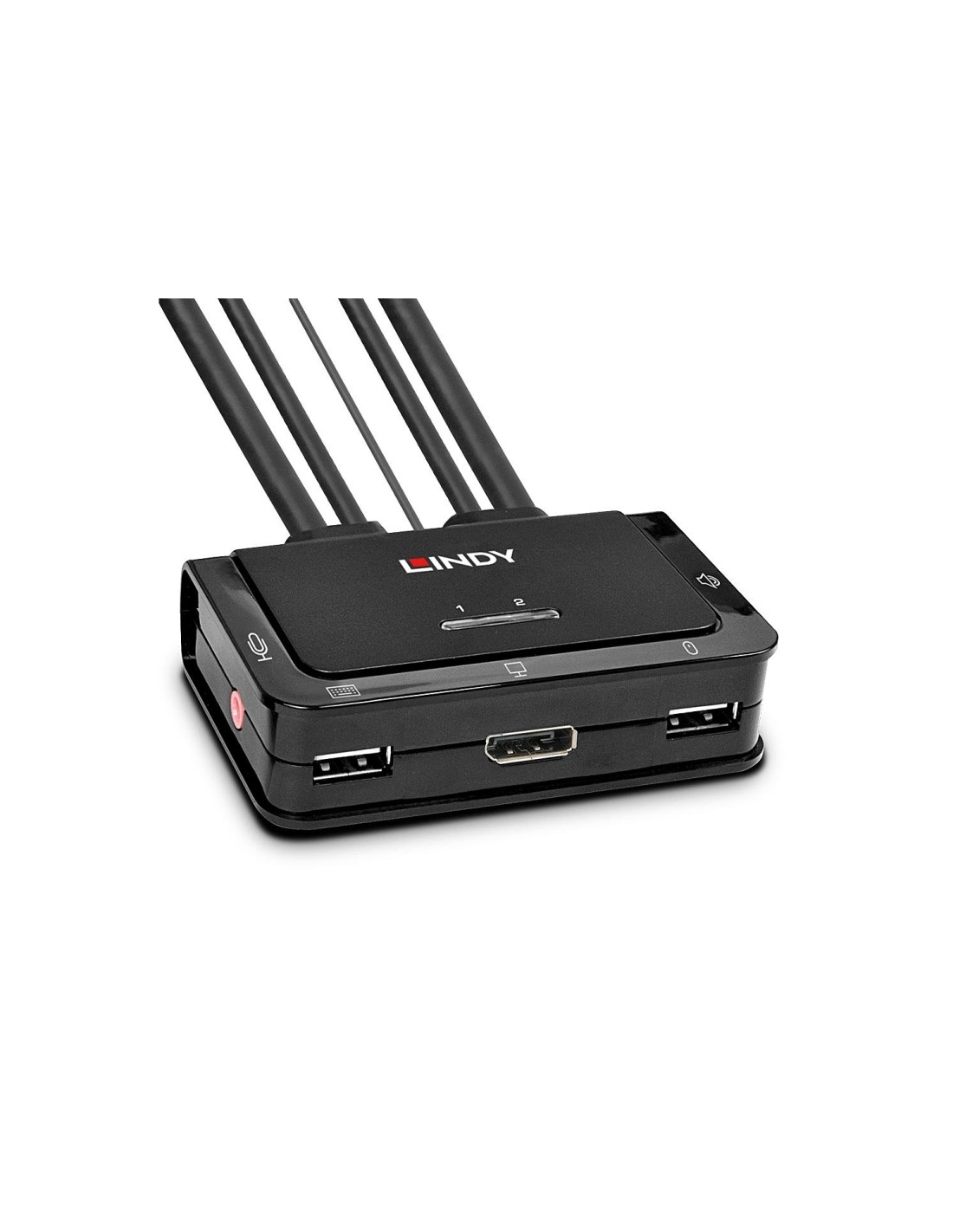 Lindy 42344 interruptor KVM Montaje en rack Negro