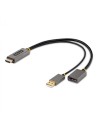 StarTech.com Cable 30cm Adaptador HDMI a DisplayPort - Activo - 4K 60Hz - Conversor HDMI 2.0 a DP 1.2 - HDR - Alimentado por el 