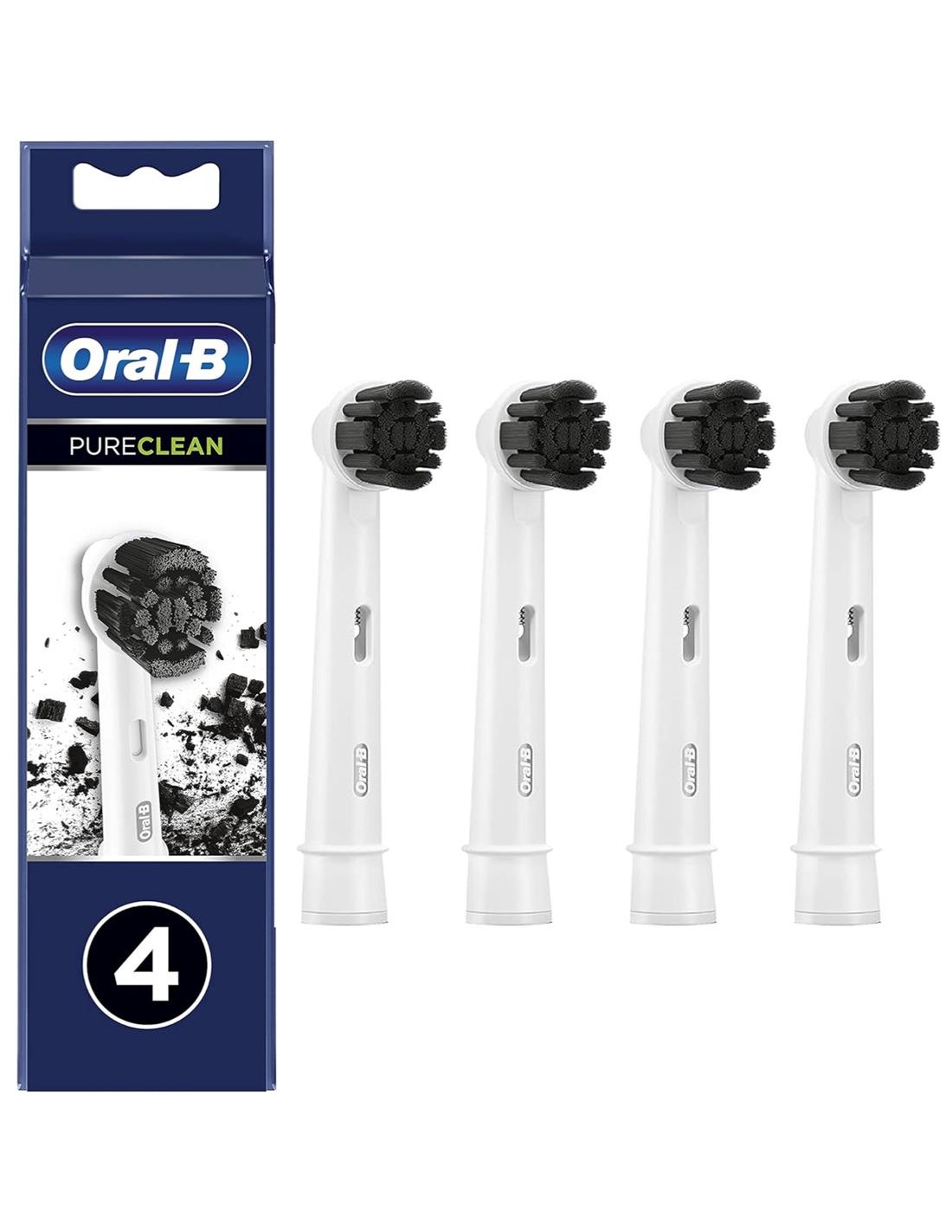 Braun Oral B Cabezales de Recambio Pure-Clean Charcoal CarbÃ³n Pack 4