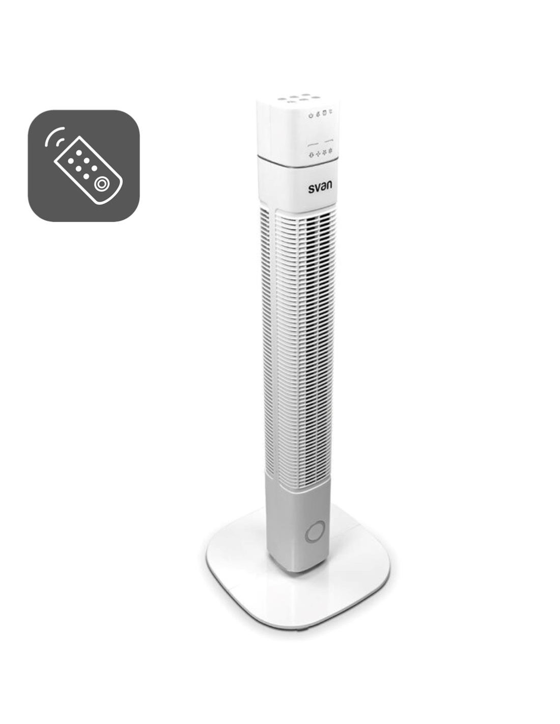 Svan SVVE02360TR Ventilador Torre 36 60W Display Blanco con Mando 3V