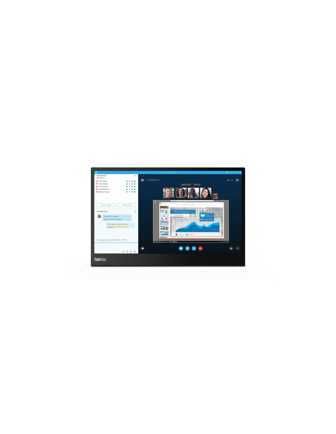 Lenovo ThinkVision M14 Monitor 14p full hd negro