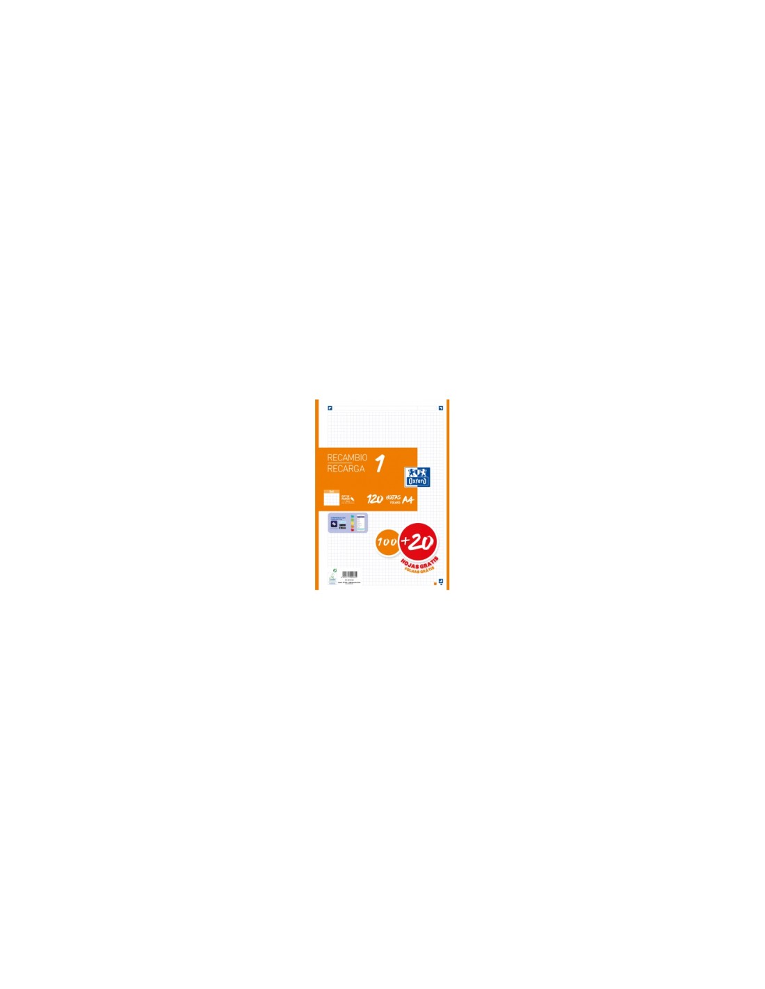 Oxford 400158163 papel de cuaderno 210 x 297 mm (A4) 120 hojas