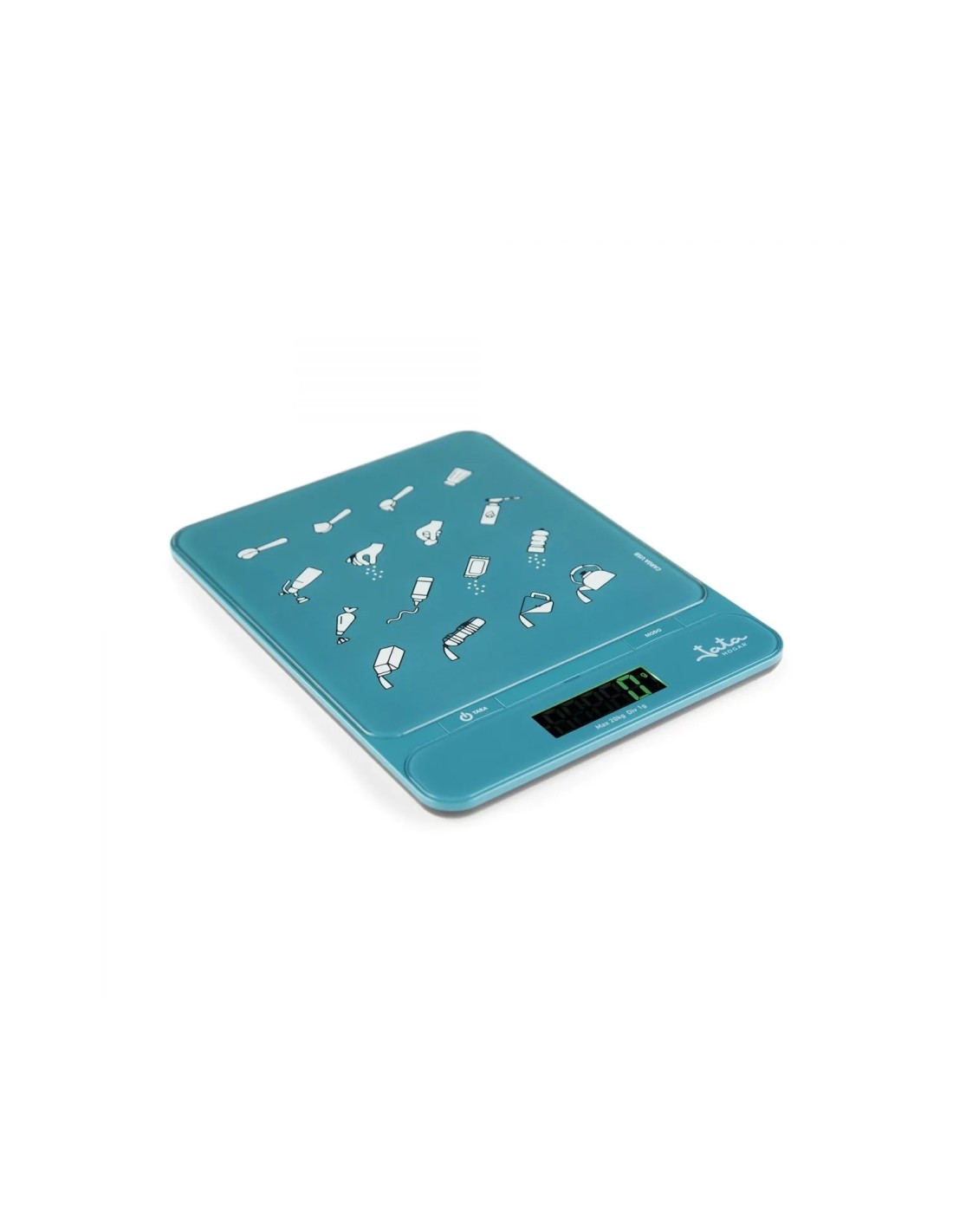 JATA HBAL1204 báscula de cocina Azul Encimera Rectángulo Báscula electrónica de cocina