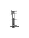 AISENS Soporte de Suelo con Bandeja DVD para Monitor/TV 50kg de 37-86, Negro