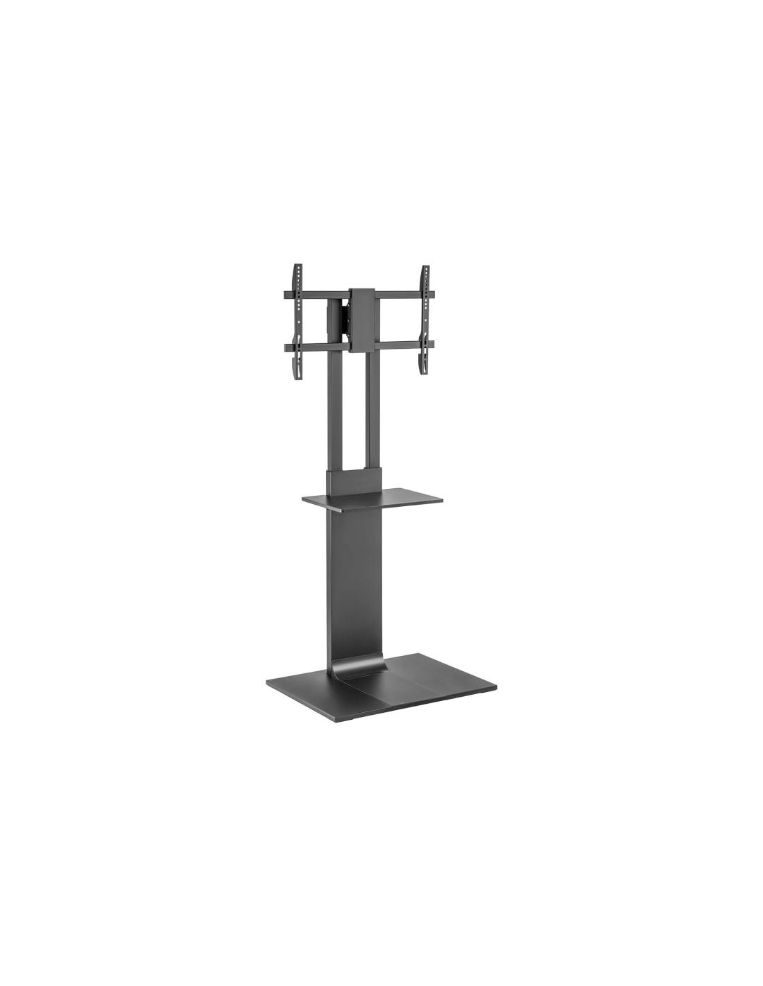 AISENS Soporte de Suelo con Bandeja DVD para Monitor/TV 50kg de 37-86, Negro