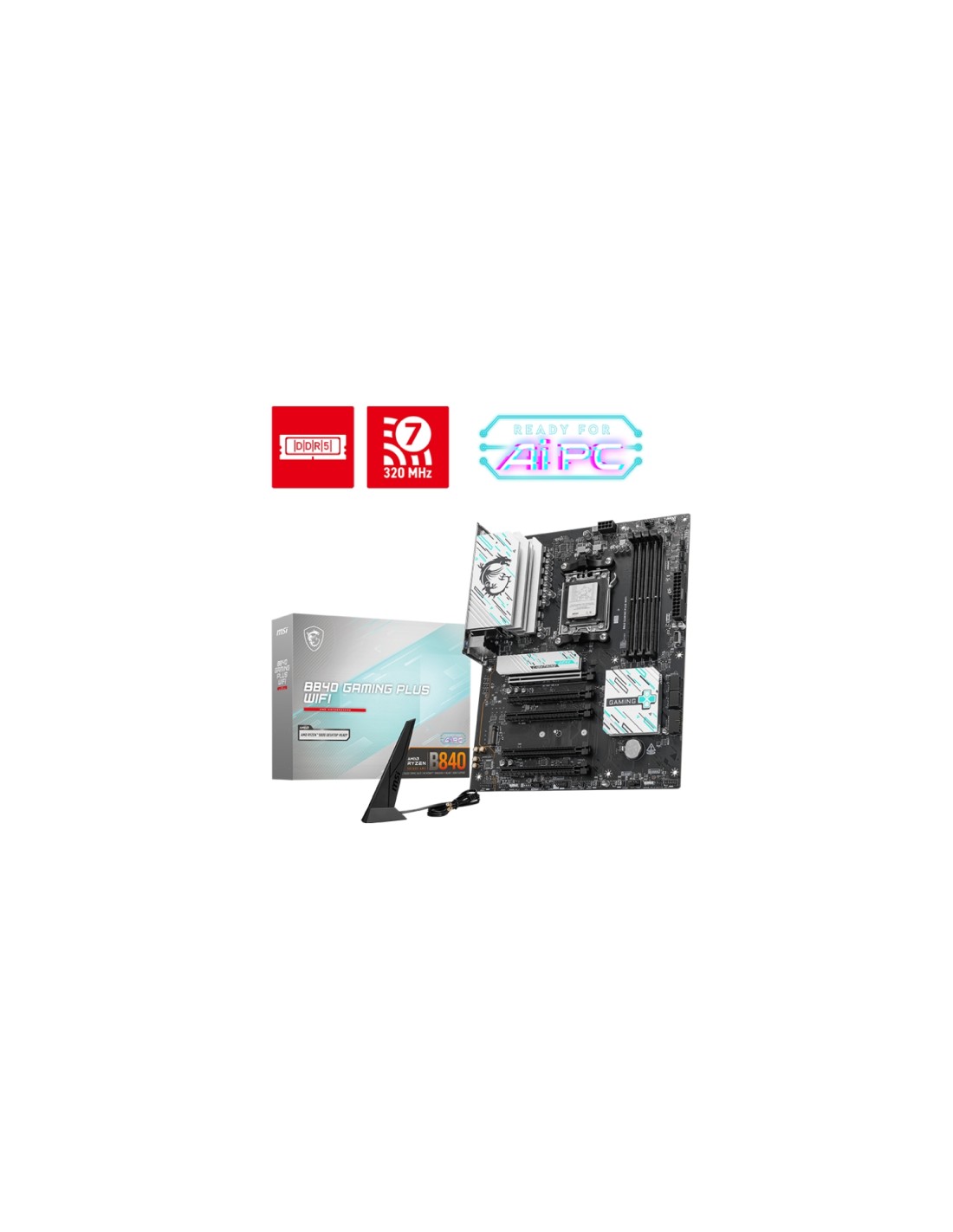 MSI B840 GAMING PLUS WIFI placa base Zócalo AM5 ATX