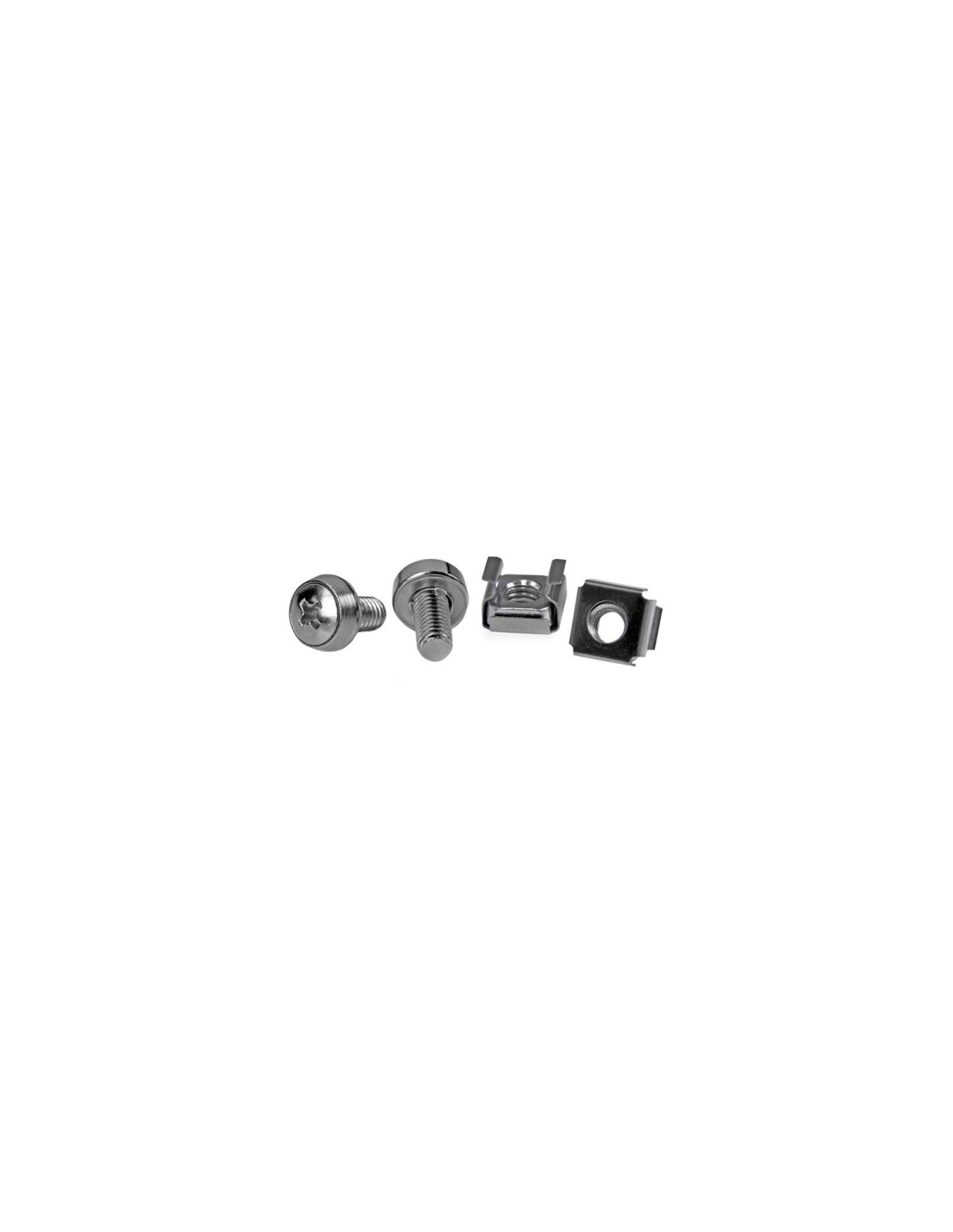 StarTech.com Paquete de 50 Tornillos y Tuercas Enjauladas Cage Nuts M6 plata