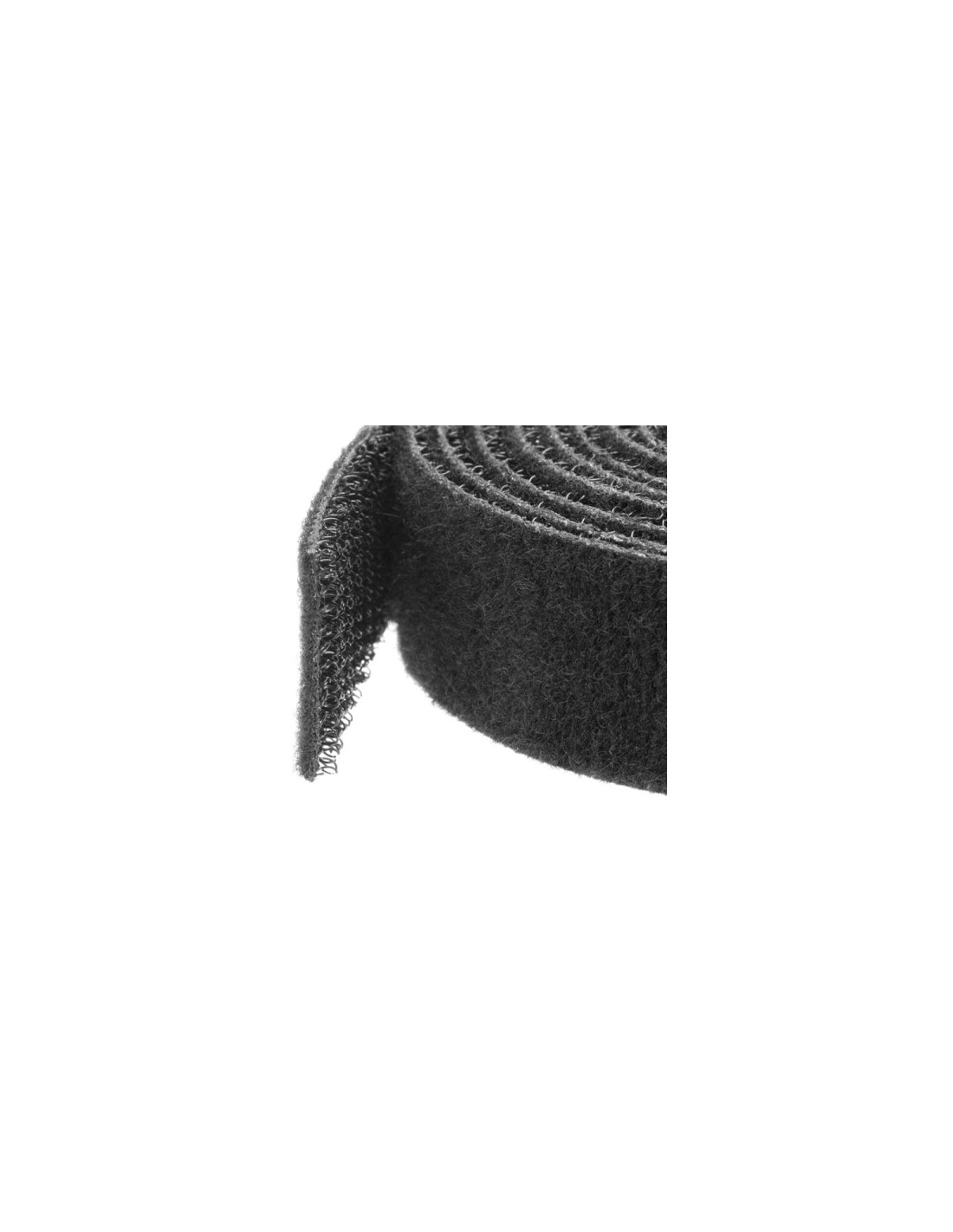 StarTech.com Gestionador de Cableado con Gancho y Bucle - Tiras de Gestión de Cables Autoadherentes - Bobina de 15.2m Negro