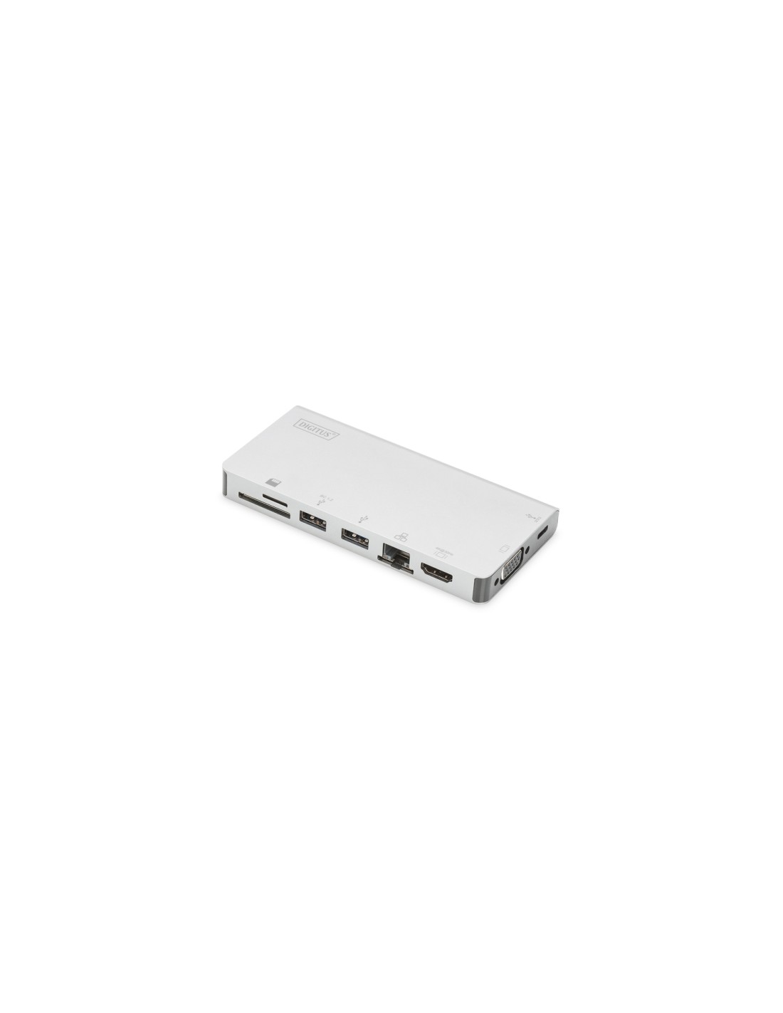 Digitus Base para portátil y replicador de puertos Alámbrico USB 3.2 Gen 2 (3.1 Gen 2) Type-C Plata