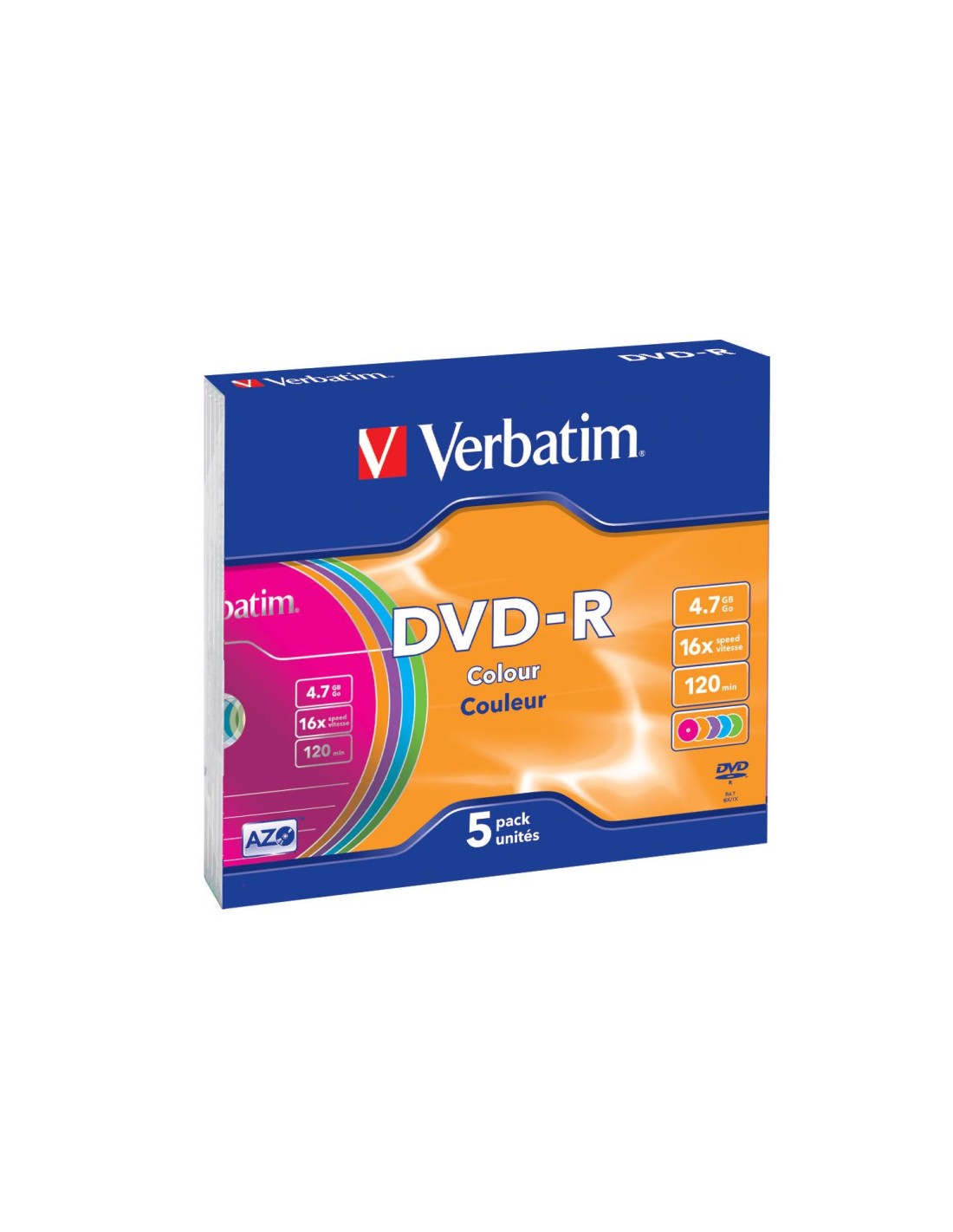 DVD-R VERBATIM 5 UNIDADES 4.7GB 16x 43557