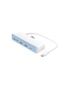 HYPER HD34A8 hub de interfaz USB 3.2 Gen 1 (3.1 Gen 1) Type-C 10 Mbit/s Blanco
