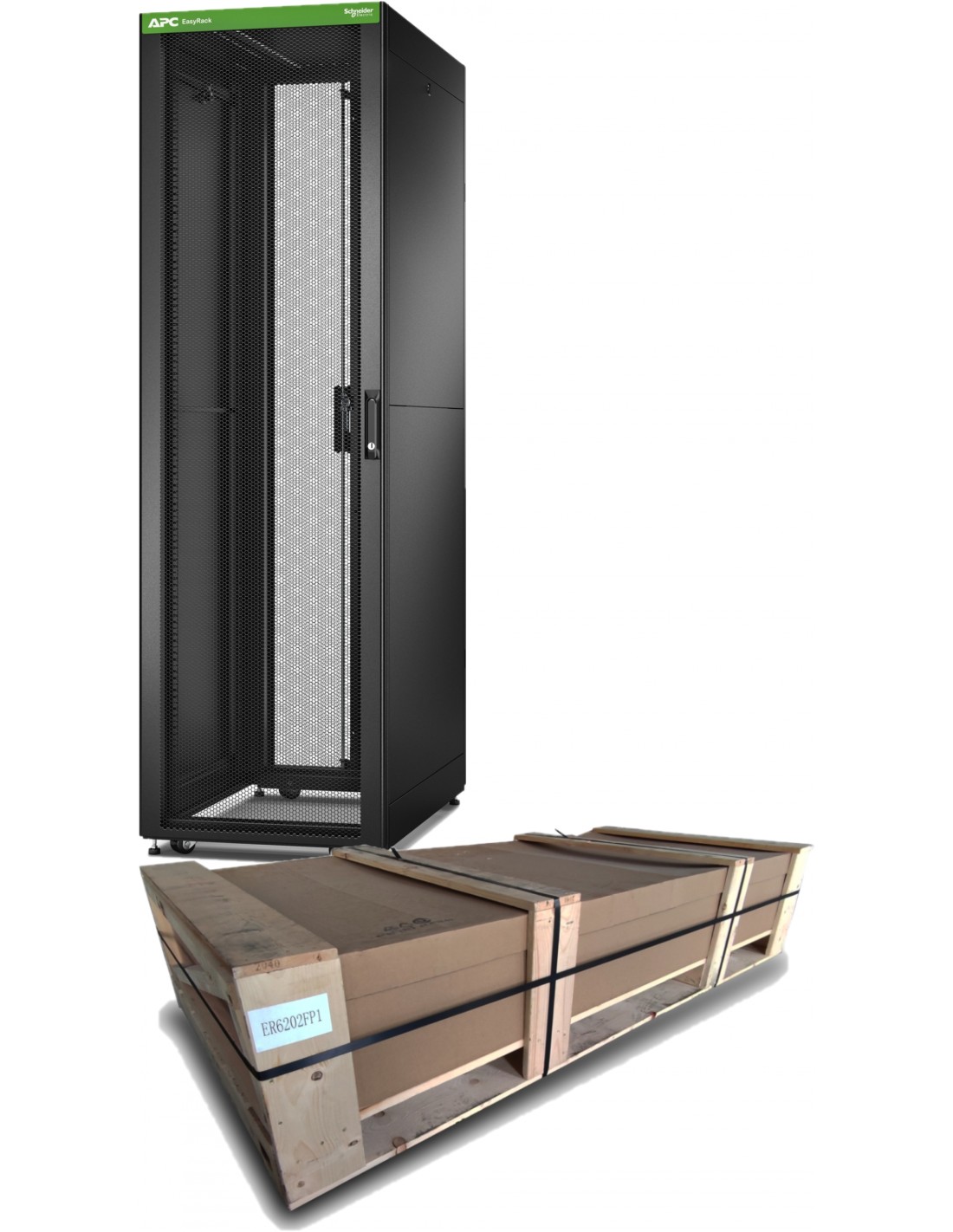 APC Easy Rack 600mm/42U/1000mm , with Roof, Side panel Rack o bastidor independiente Negro