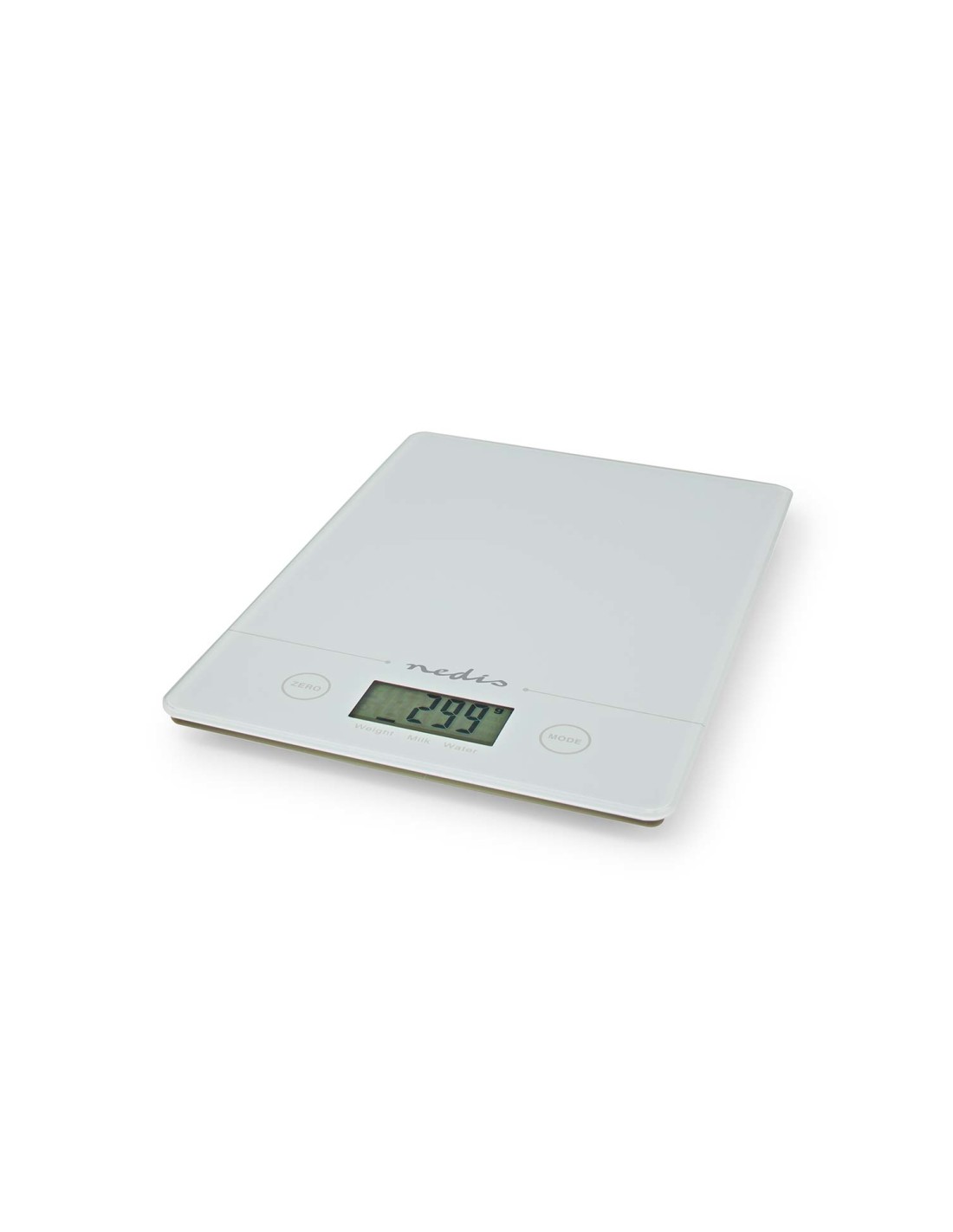 Nedis KASC620WT báscula de cocina Blanco Encimera Rectángulo Báscula electrónica de cocina
