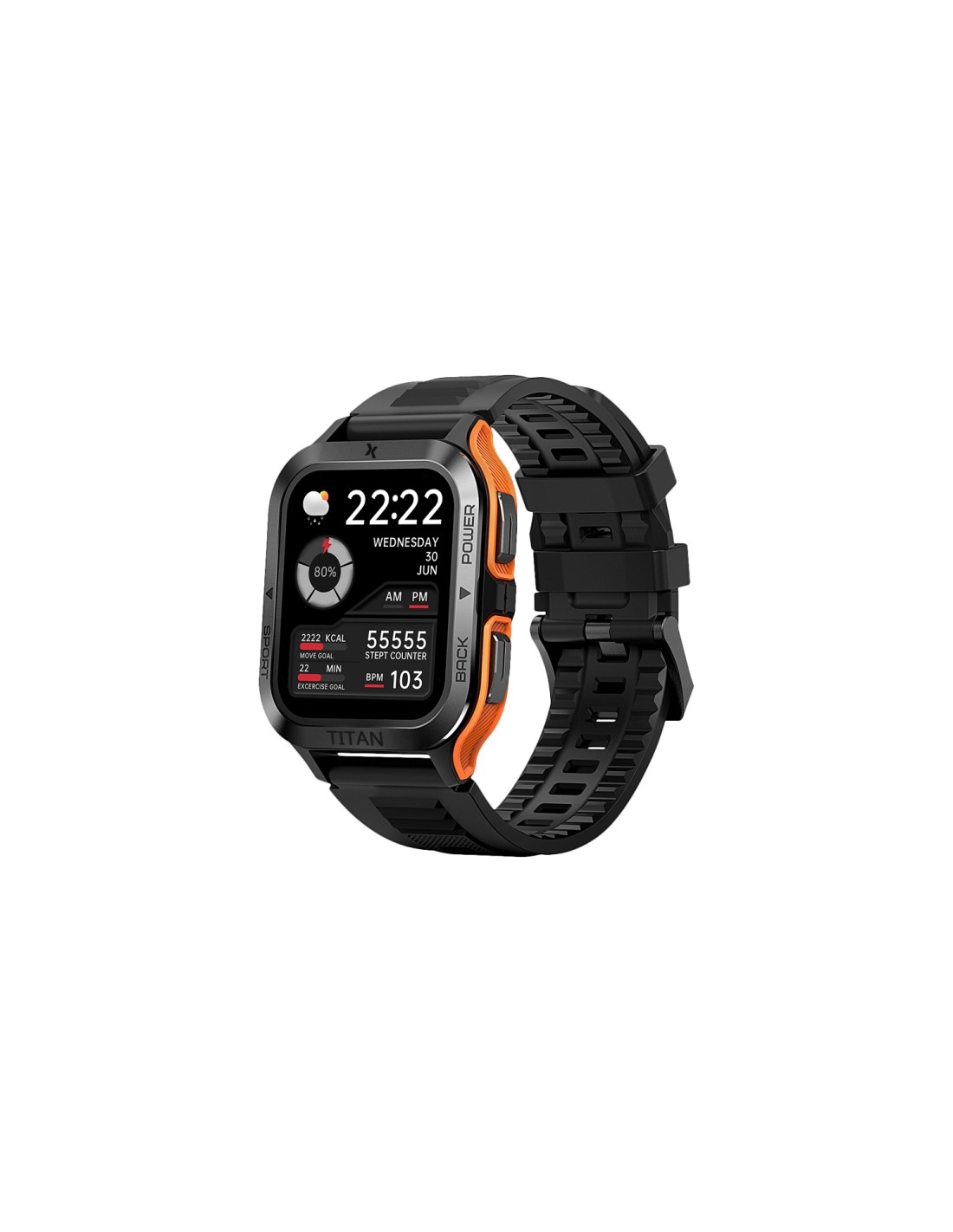 MaxCom FW67 TITAN PRO Negro Naranja Smartwatch