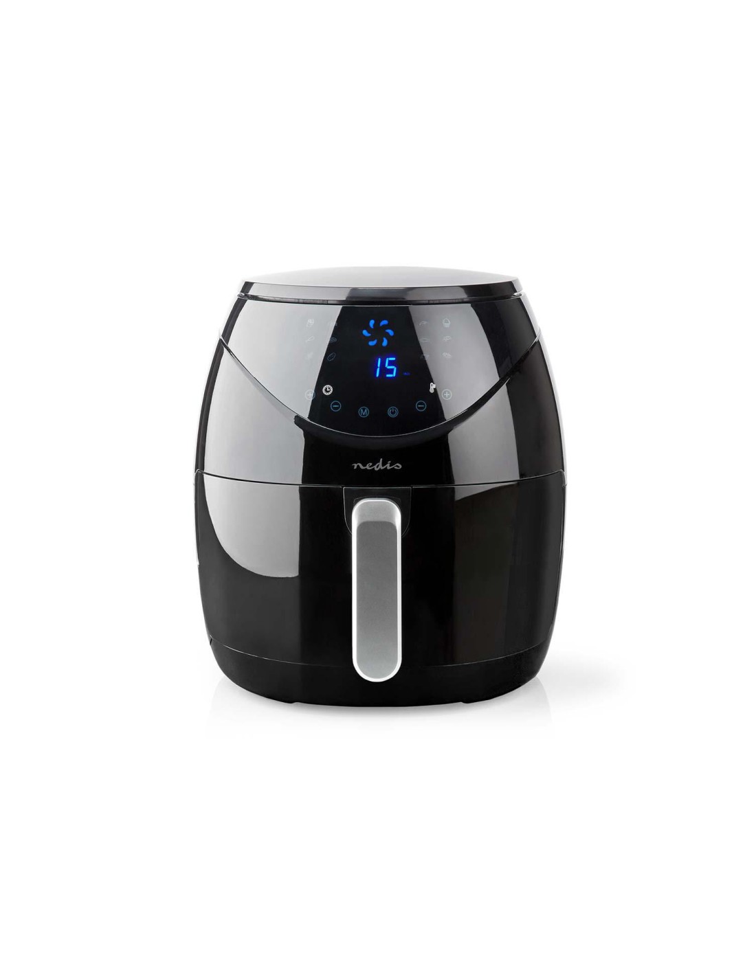 Nedis KAAF250EBK freidora Sencillo 6,5 L Independiente 1800 W Freidora de aire caliente Negro