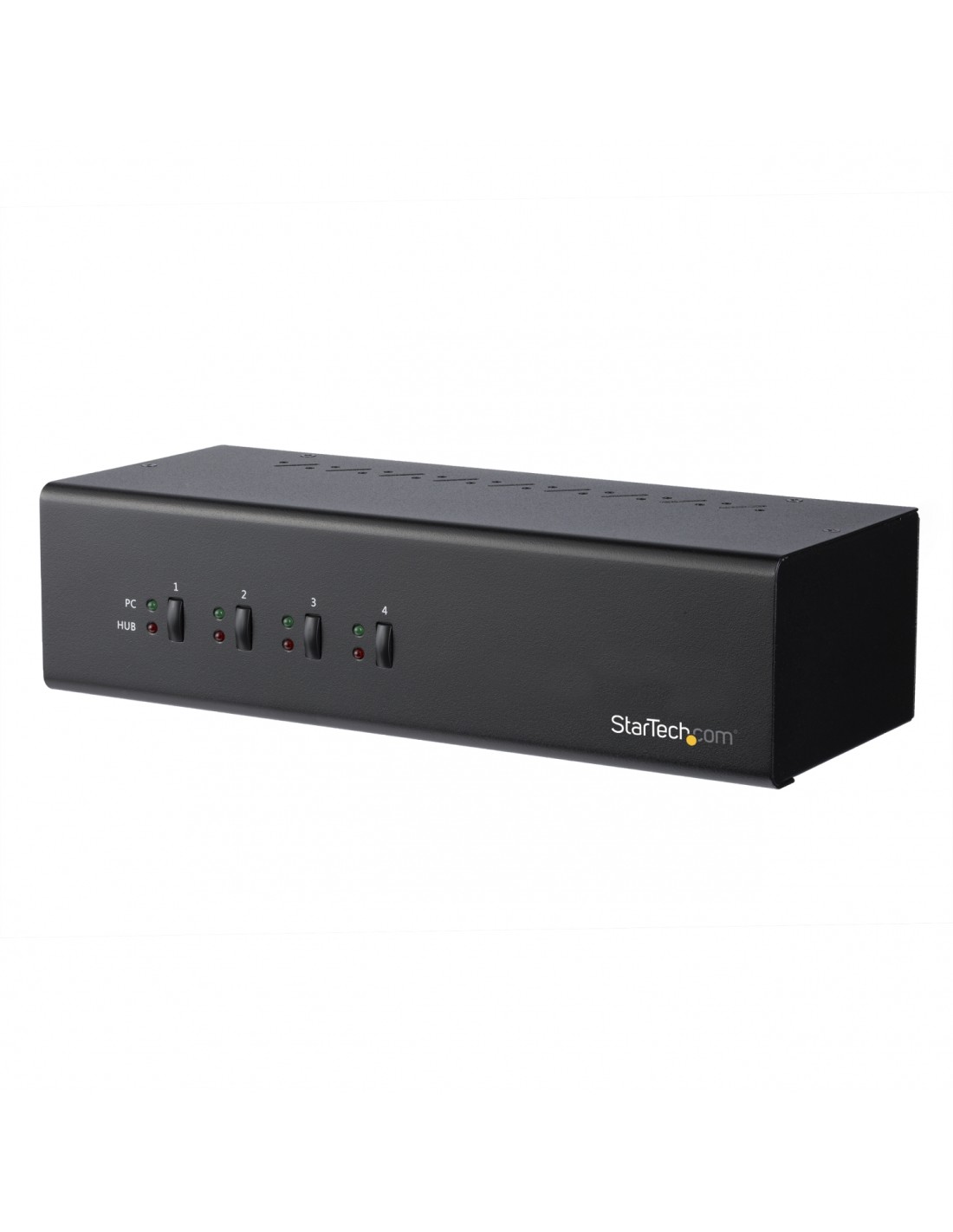 StarTech.com Switch Conmutador KVM de 4 Puertos DVI con Enlace Doble y VÍ­deo Doble - 4K 60Hz - KVM que Cumple con TAA