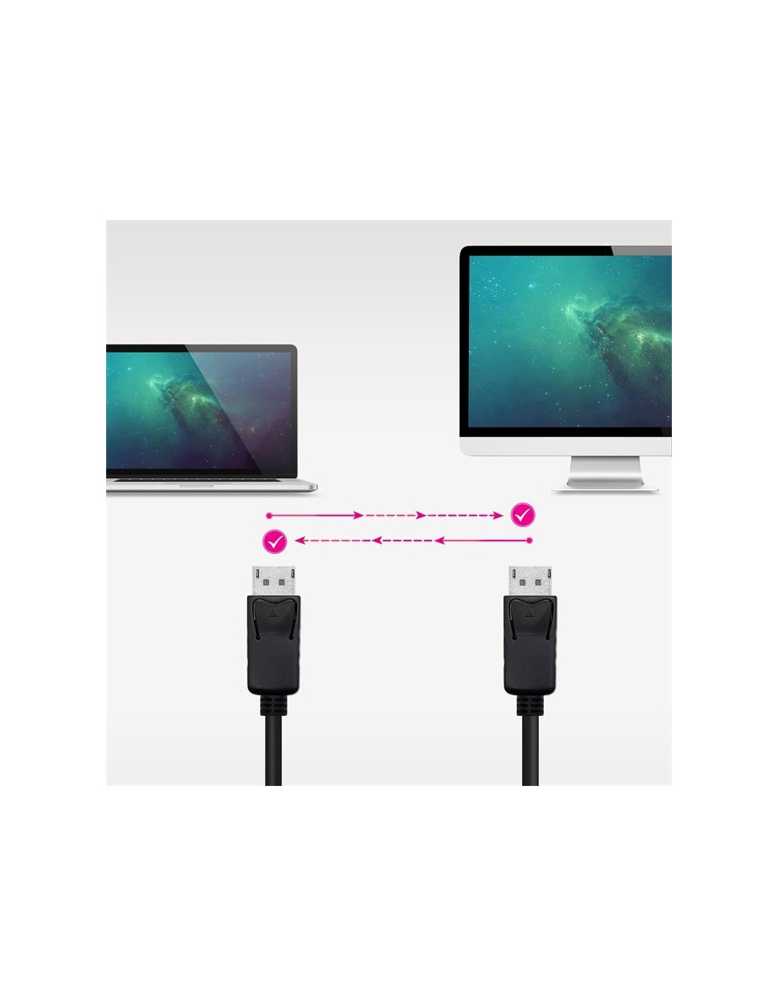 CABLE DISPLAYPORT M/M NANOCABLE 1.2 CCS 4K 1M