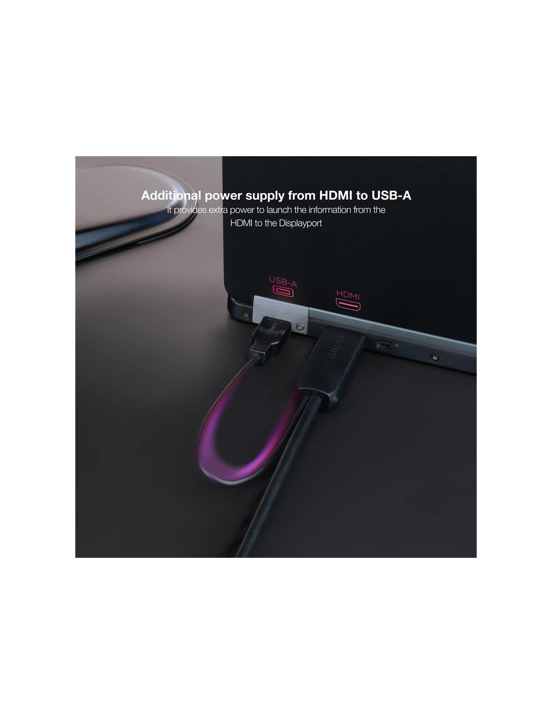 CABLE CONVERSOR NANOCABLE HDMI A DISPLAYPORT 1.8M BLACK