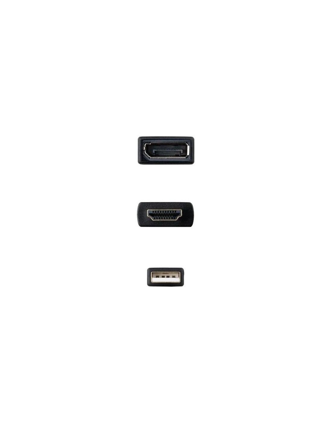 CABLE CONVERSOR NANOCABLE HDMI A DISPLAYPORT 20CM BLACK