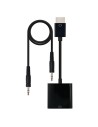 CABLE CONVERSOR HDMI A M-SVGA 10CM BLACK + 1M
