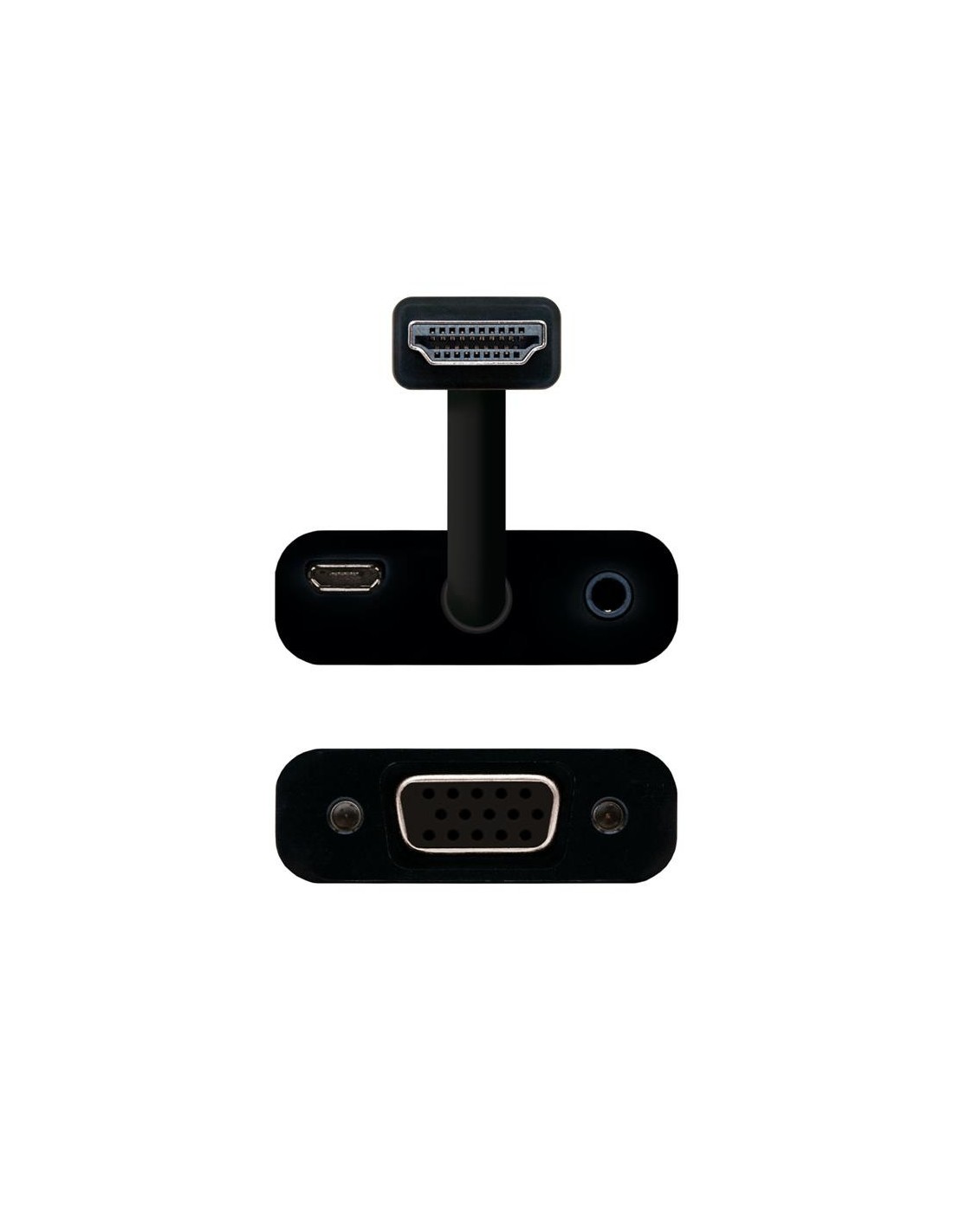 CABLE CONVERSOR HDMI A M-SVGA 10CM BLACK + 1M