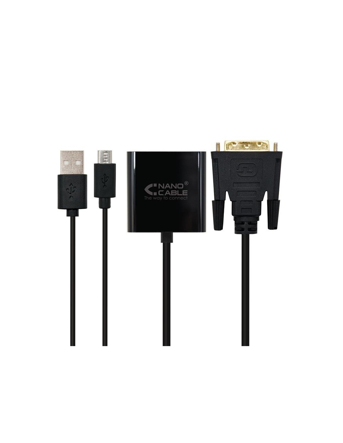 CABLE CONVERSOR DVI A M-SVGA 10CM BLACK
