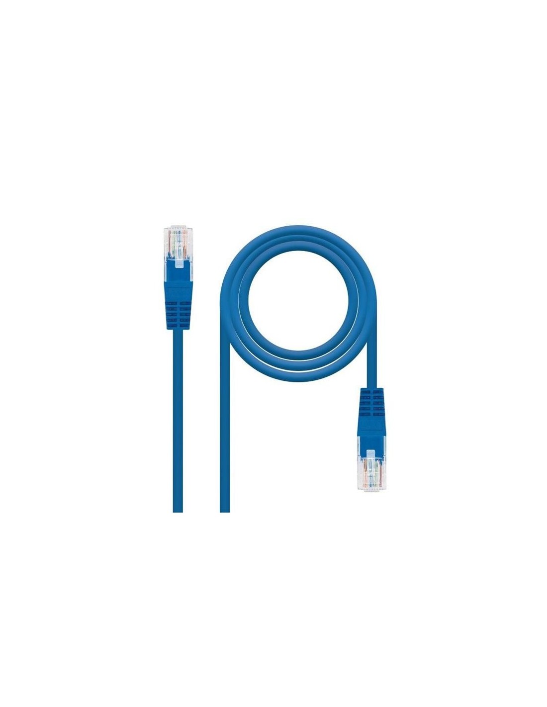 CABLE DE RED CAT.6 UTP 0.25M NANOCABLE BLUE