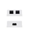 ROSETA DE PARED NANOCABLE 2XRJ45 CAT.6 UTP WHITE