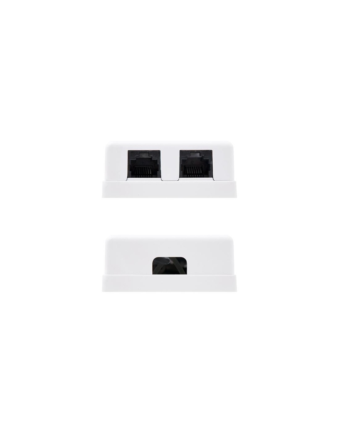 ROSETA DE PARED NANOCABLE 2XRJ45 CAT.6 UTP WHITE