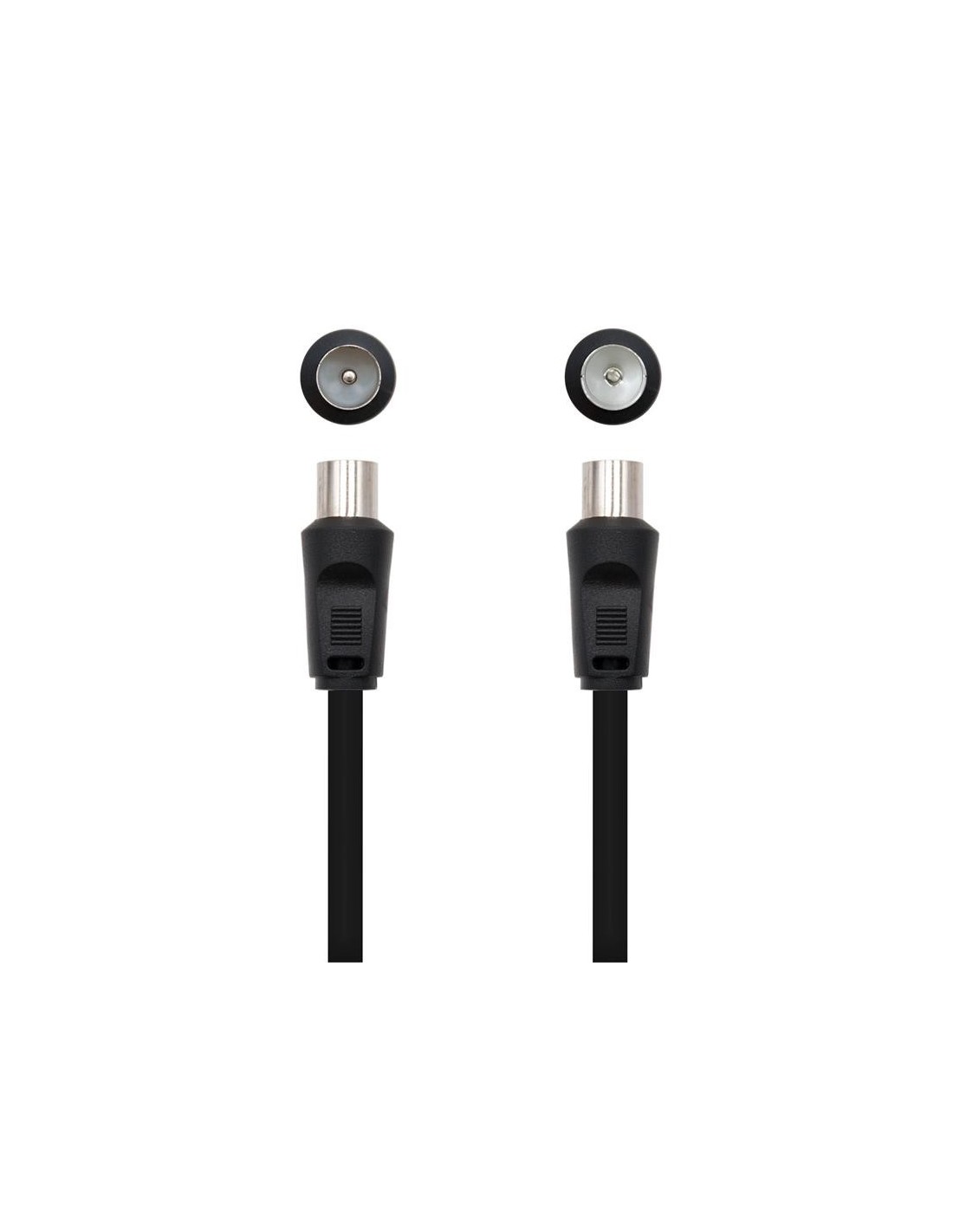CABLE ANTENA TV 75 OHM M-H 1.8 M NANOCABLE BLACK