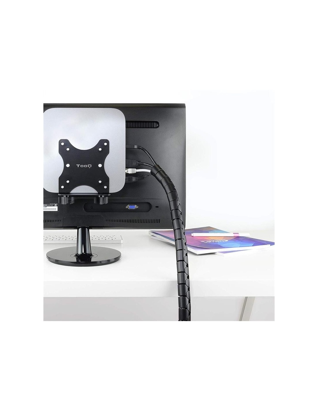 ORGANIZADOR DE CABLE NANOCABLE FLEXIBLE 25MM 1M BLACK
