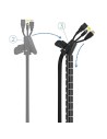 ORGANIZADOR DE CABLE NANOCABLE FLEXIBLE 25MM 1M BLACK