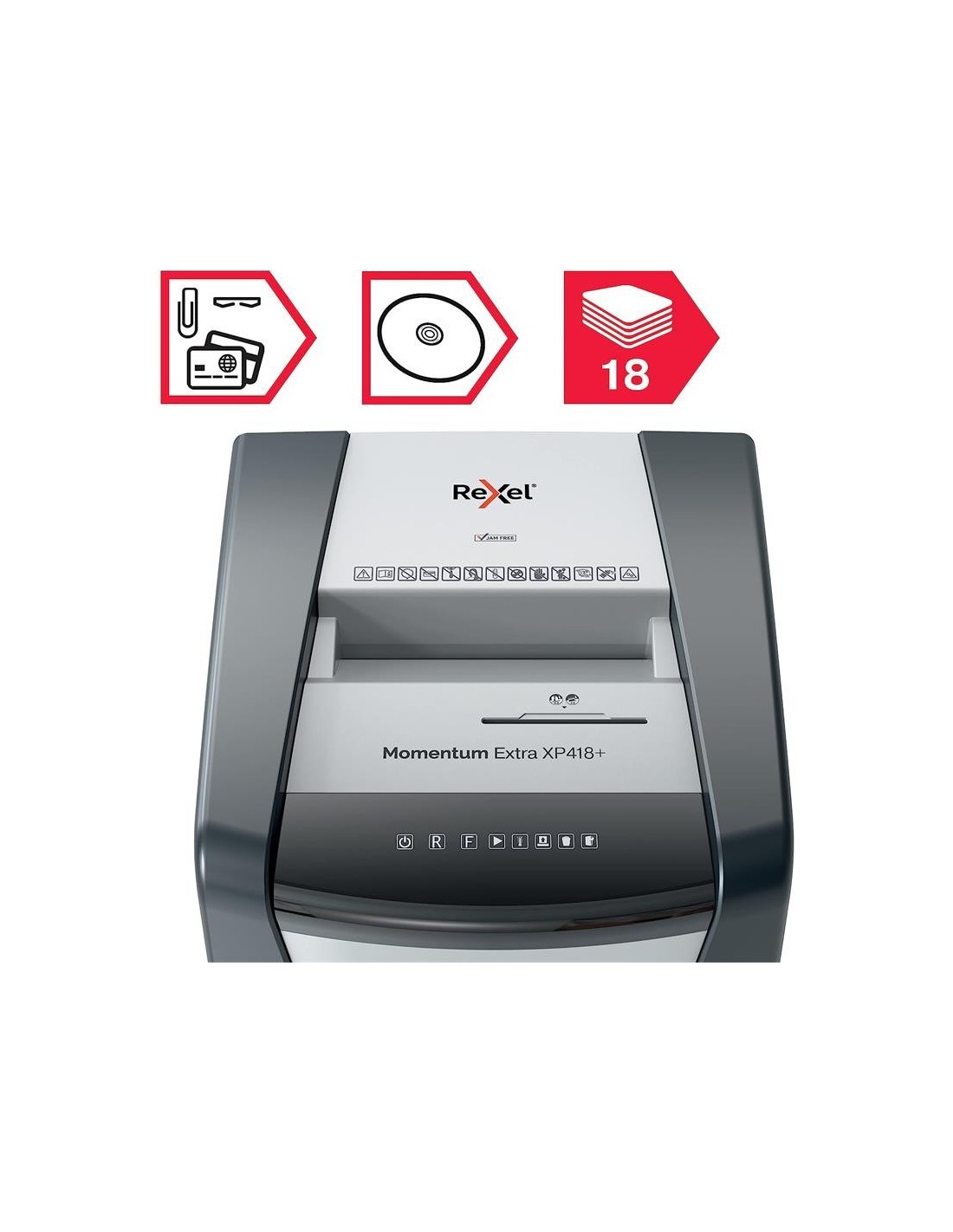 DESTRUCTORA REXEL MOMENTUM EXTRA XP418+ CORTE PARTICULAS