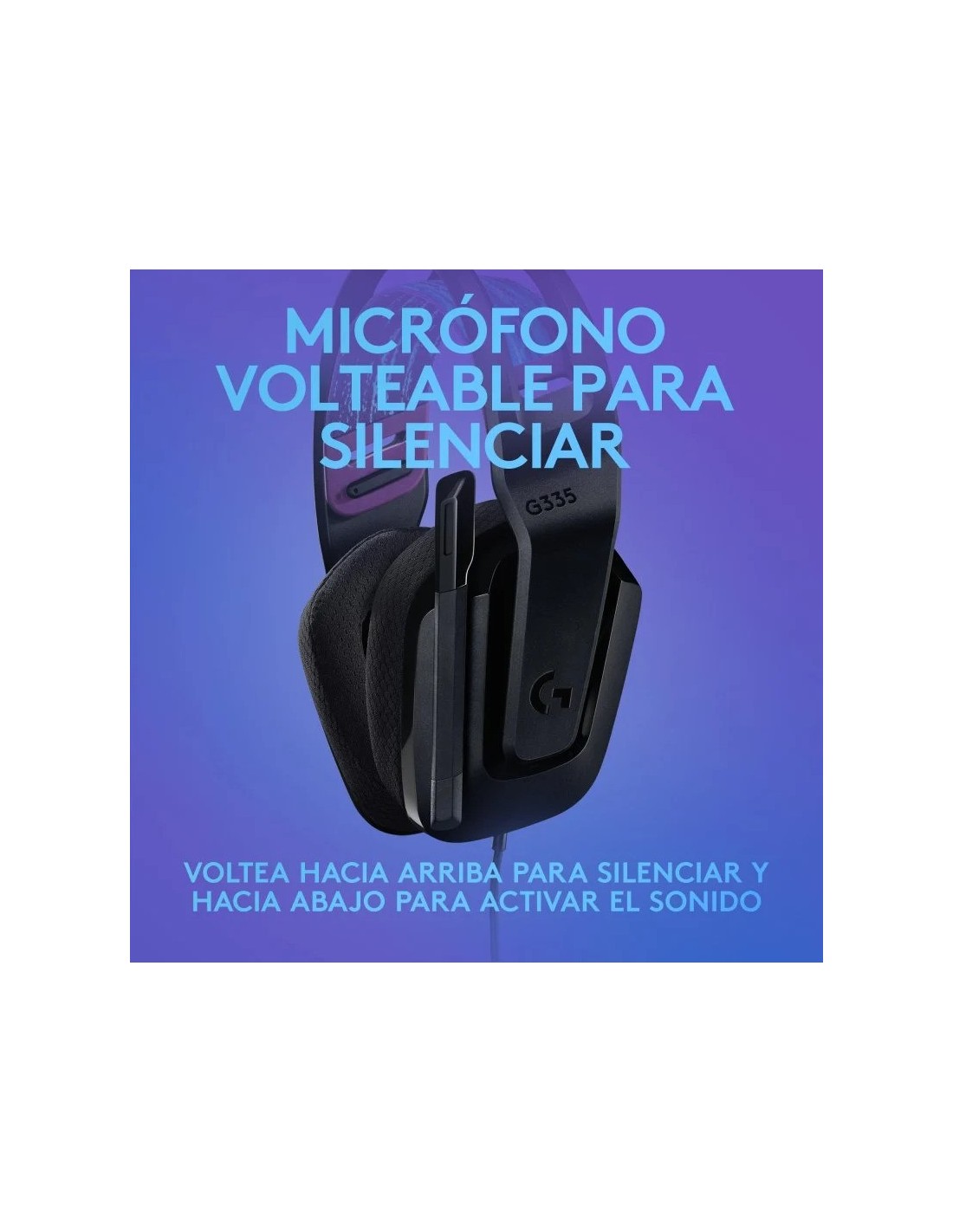 AURICULARES + MICROFONO LOGITECH GAMING G335 JACK 3.5MM BLACK/BLUE