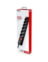 REGLETA TRUST 6 SCHUKOS INTERRUPTOR 1,8M BLACK
