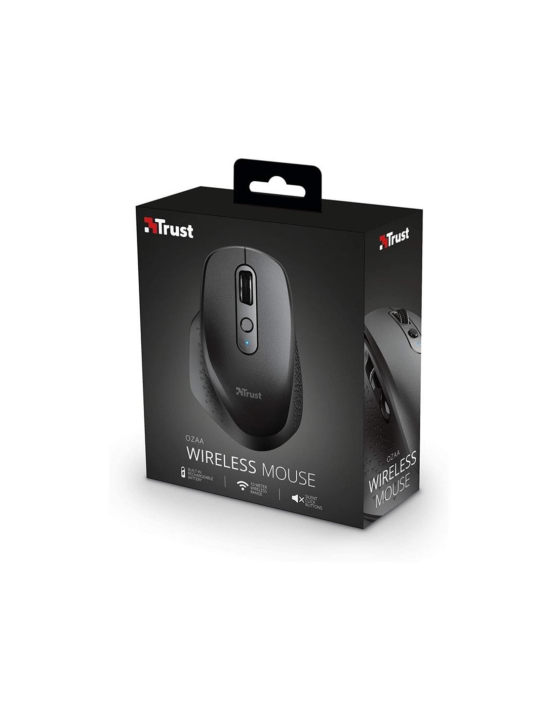RATON TRUST OZAA ERGONOMICO RECARGABLE WIRELESS BLACK