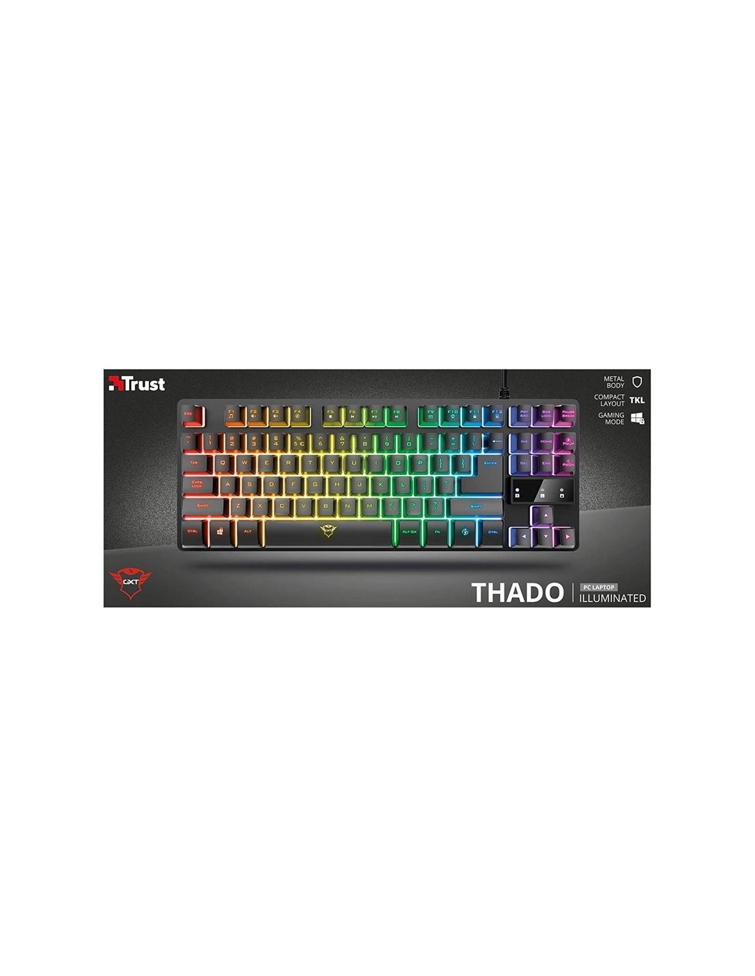 TECLADO TRUST GAMING GXT 833 METALICO USB RGB