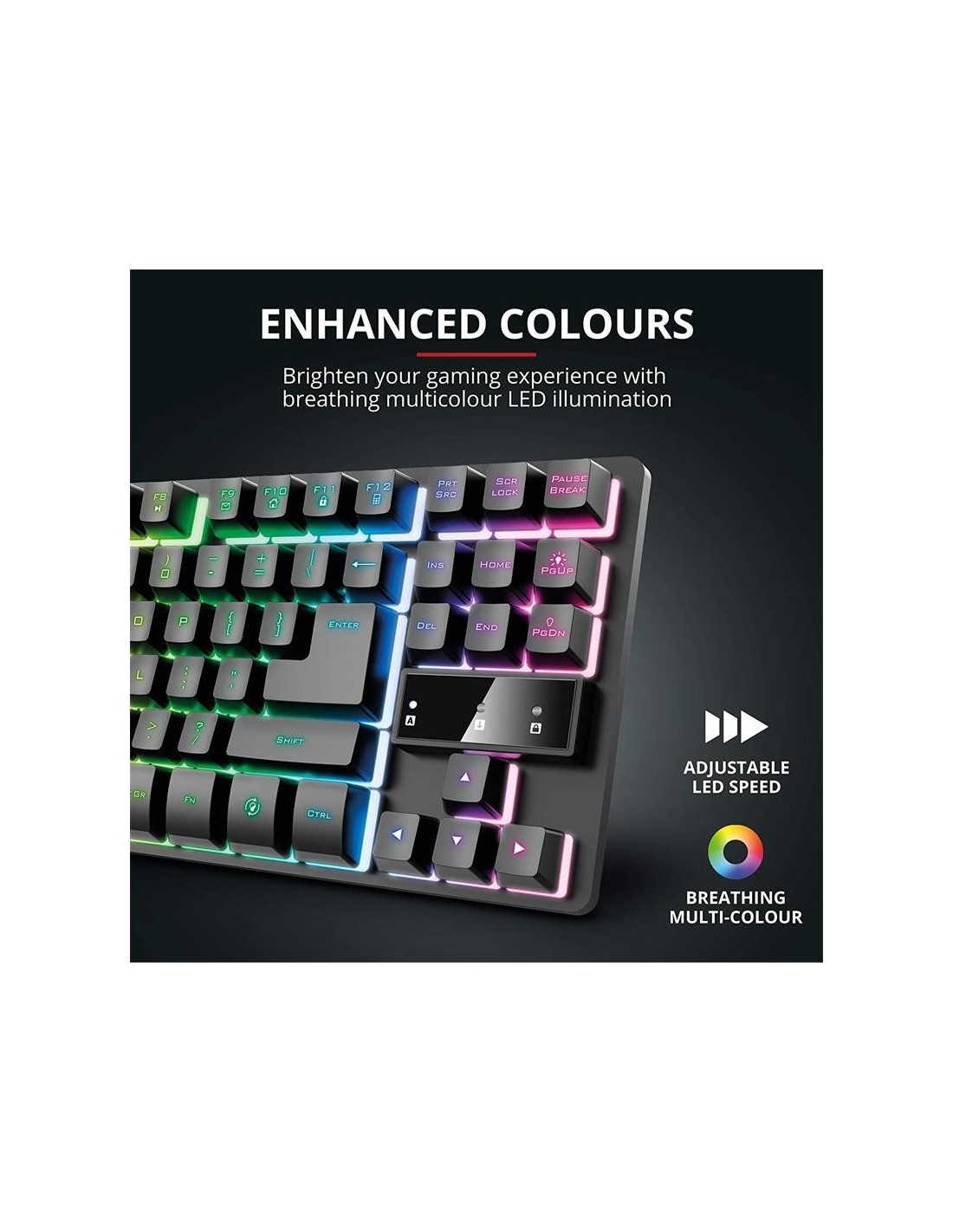 TECLADO TRUST GAMING GXT 833 METALICO USB RGB
