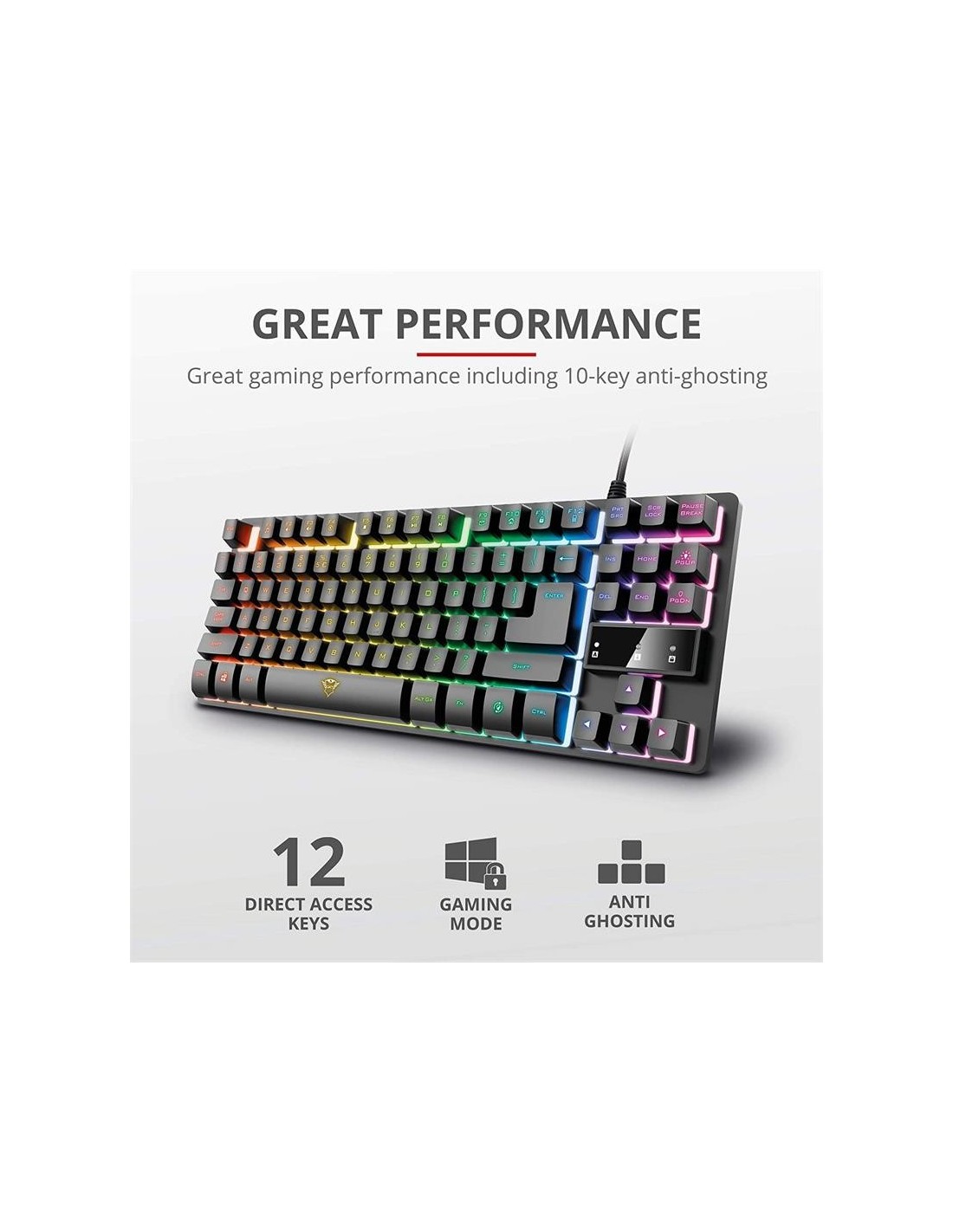 TECLADO TRUST GAMING GXT 833 METALICO USB RGB