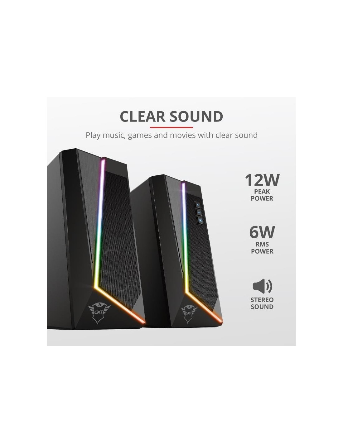ALTAVOCES TRUST GAMING GTX 609 ZOXA RGB 2.0 SPEAKERSET