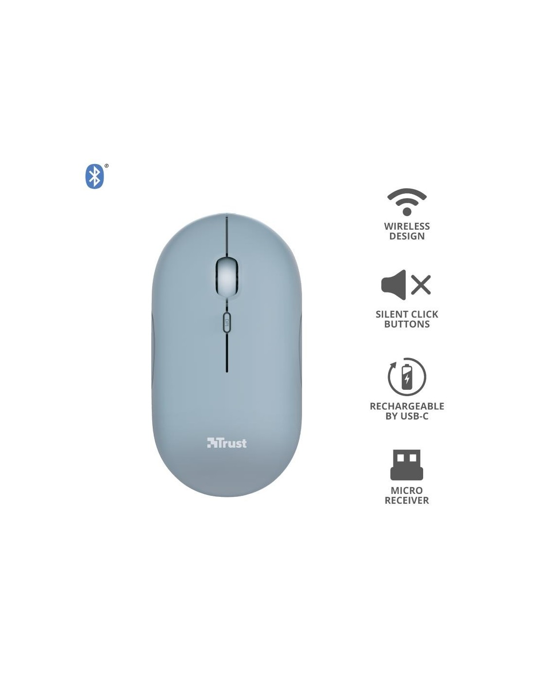 RATON TRUST PUCK RECARGABLE WIRELESS BLUETOOTH BLUE
