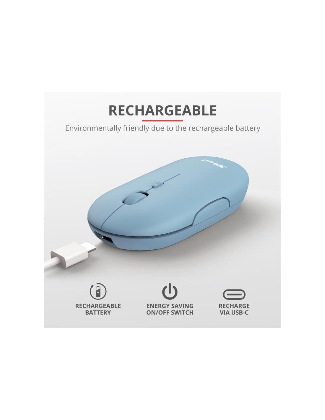 RATON TRUST PUCK RECARGABLE WIRELESS BLUETOOTH BLUE