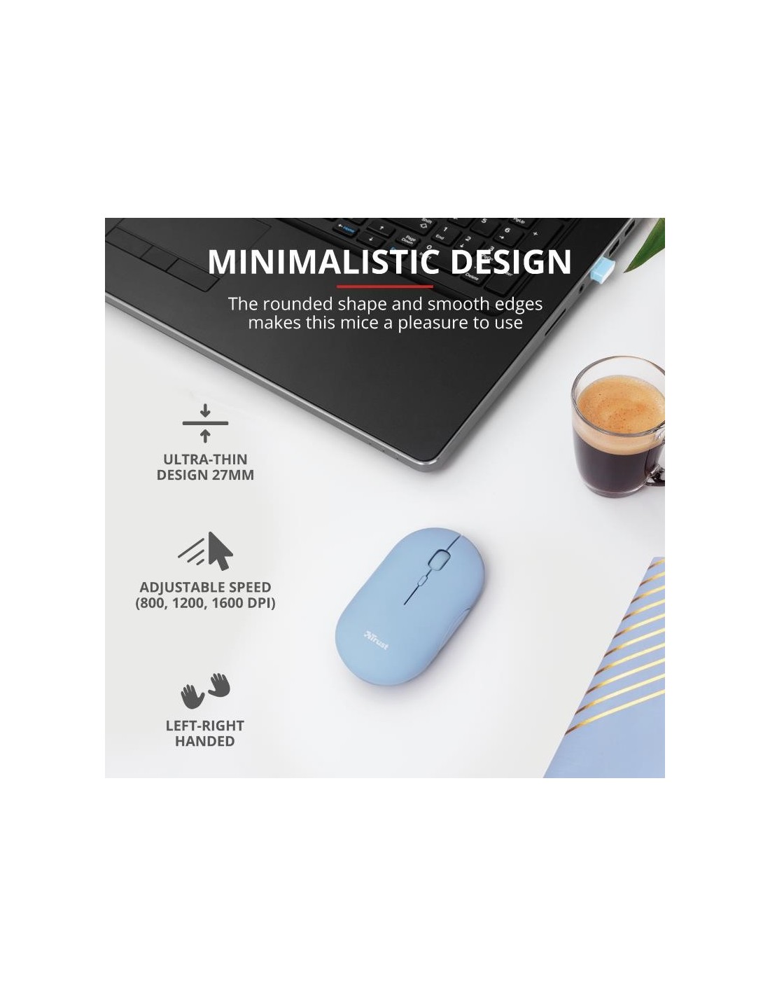 RATON TRUST PUCK RECARGABLE WIRELESS BLUETOOTH BLUE