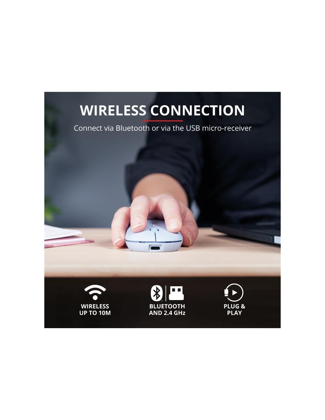 RATON TRUST PUCK RECARGABLE WIRELESS BLUETOOTH BLUE