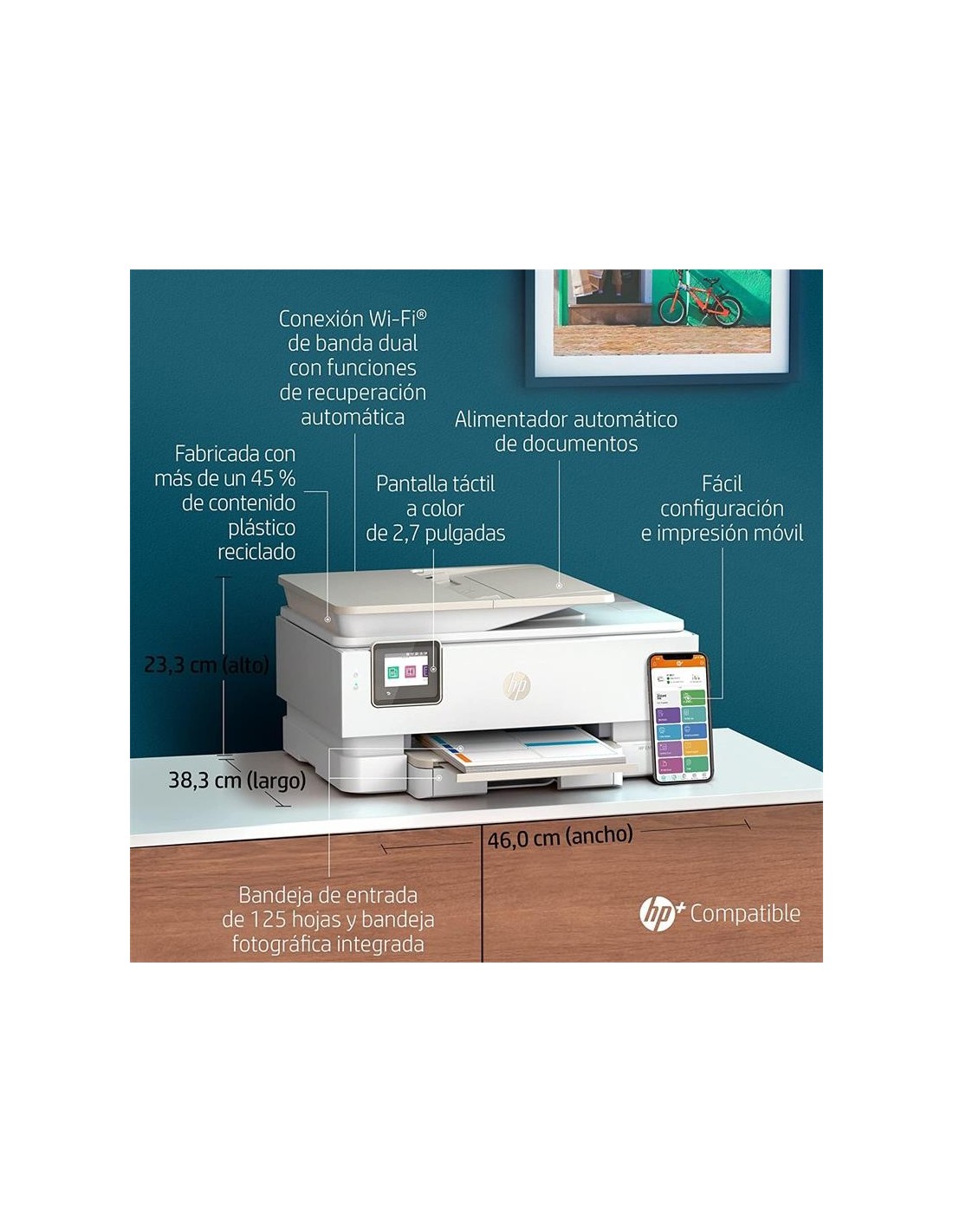 IMPRESORA HP DESKJET MULTIFUNCION ENVY 7920E COLOR WIFI WHITE