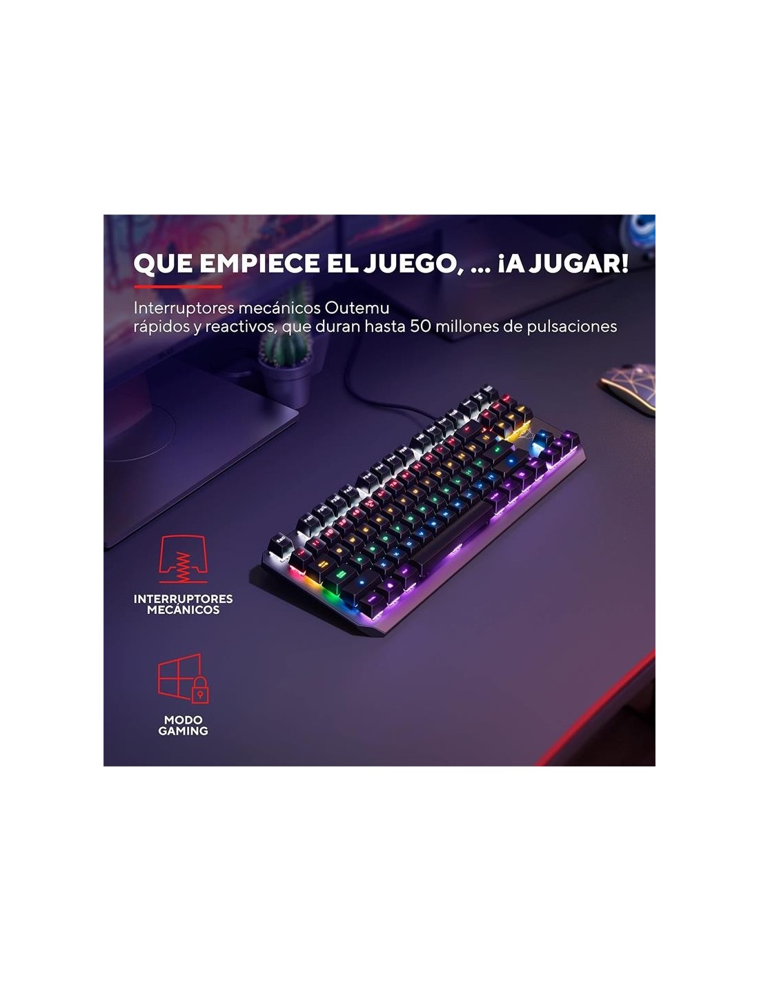 TECLADO TRUST GAMING GXT 834 CALLAZ MECANICO TKL USB RGB