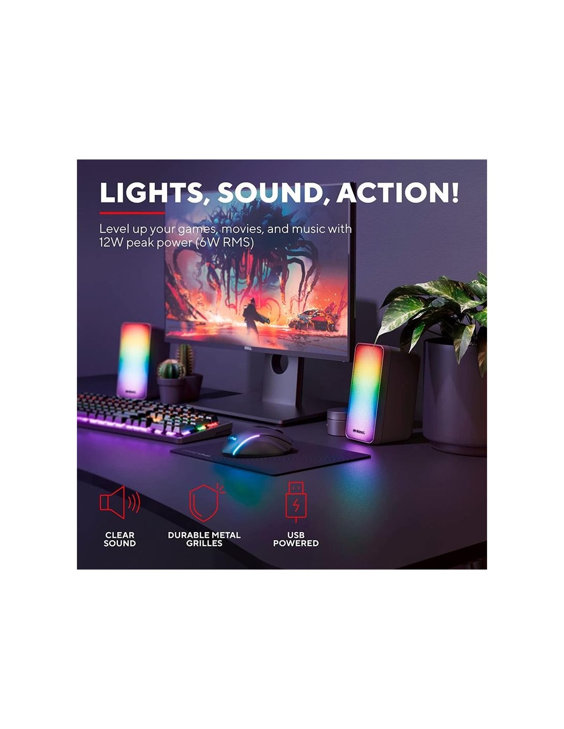 ALTAVOCES TRUST WEZZ GXT 611 RGB 2.0 BLACK