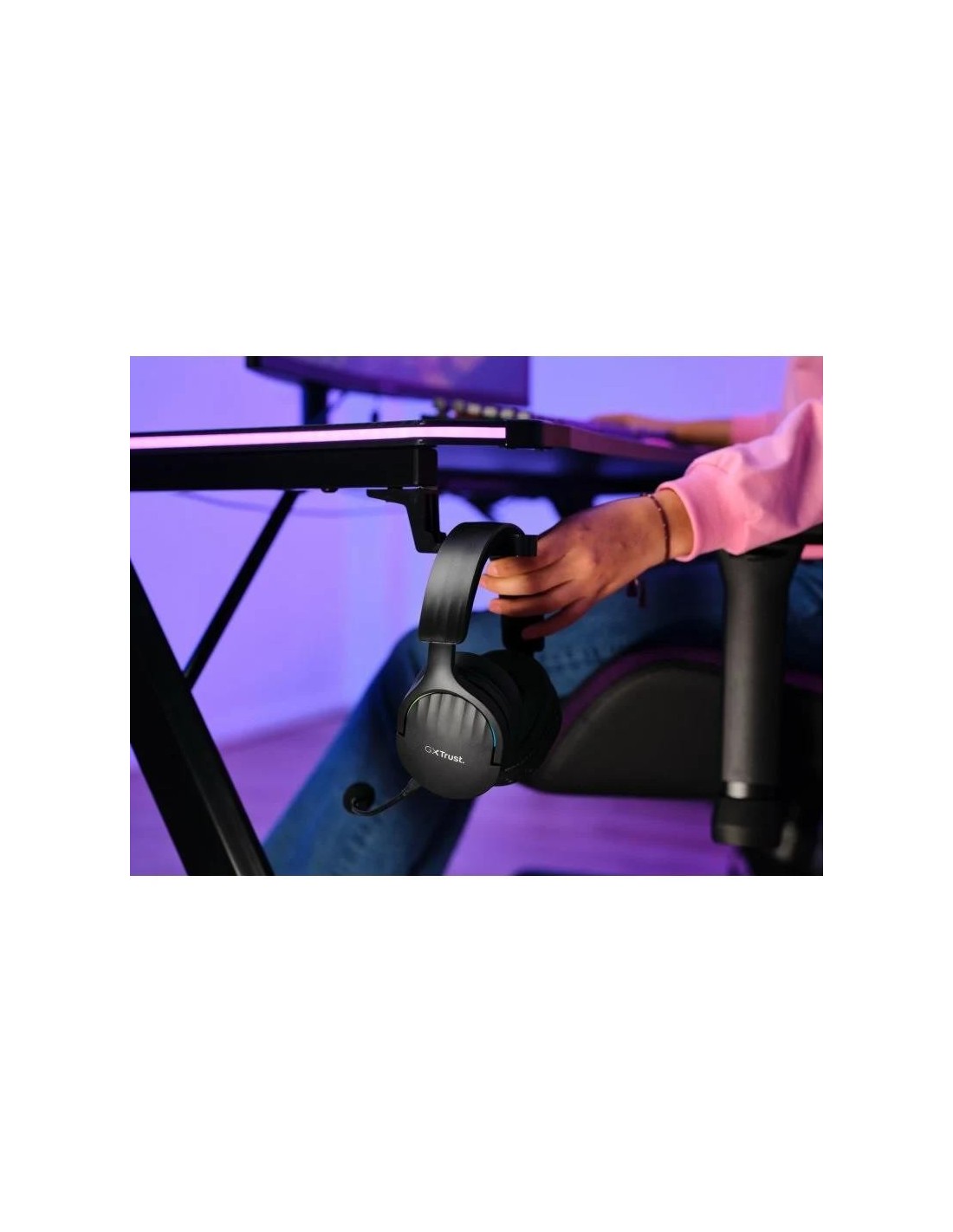 AURICULARES + MICROFONO TRUST GAMING RGB GXT 491 FAYZO HEADSET WIRELESS