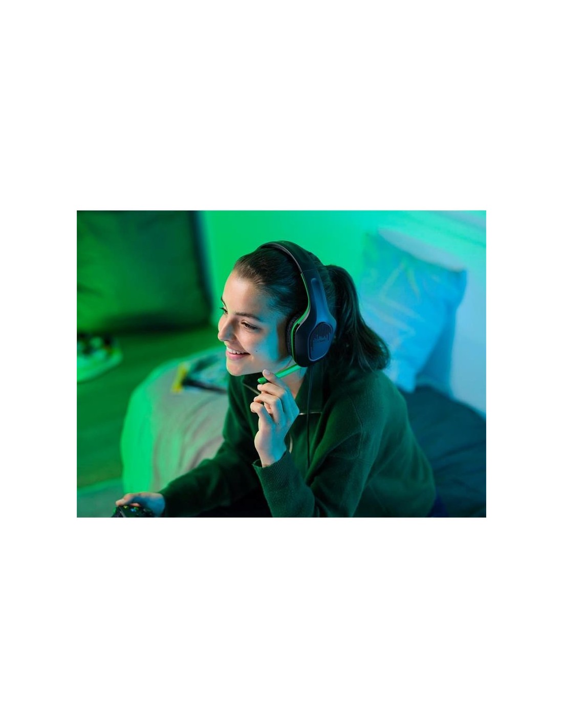 AURICULARES + MICROFONO TRUST GAMING GXT 415X ZIROX MULTI HEADSET GREEN