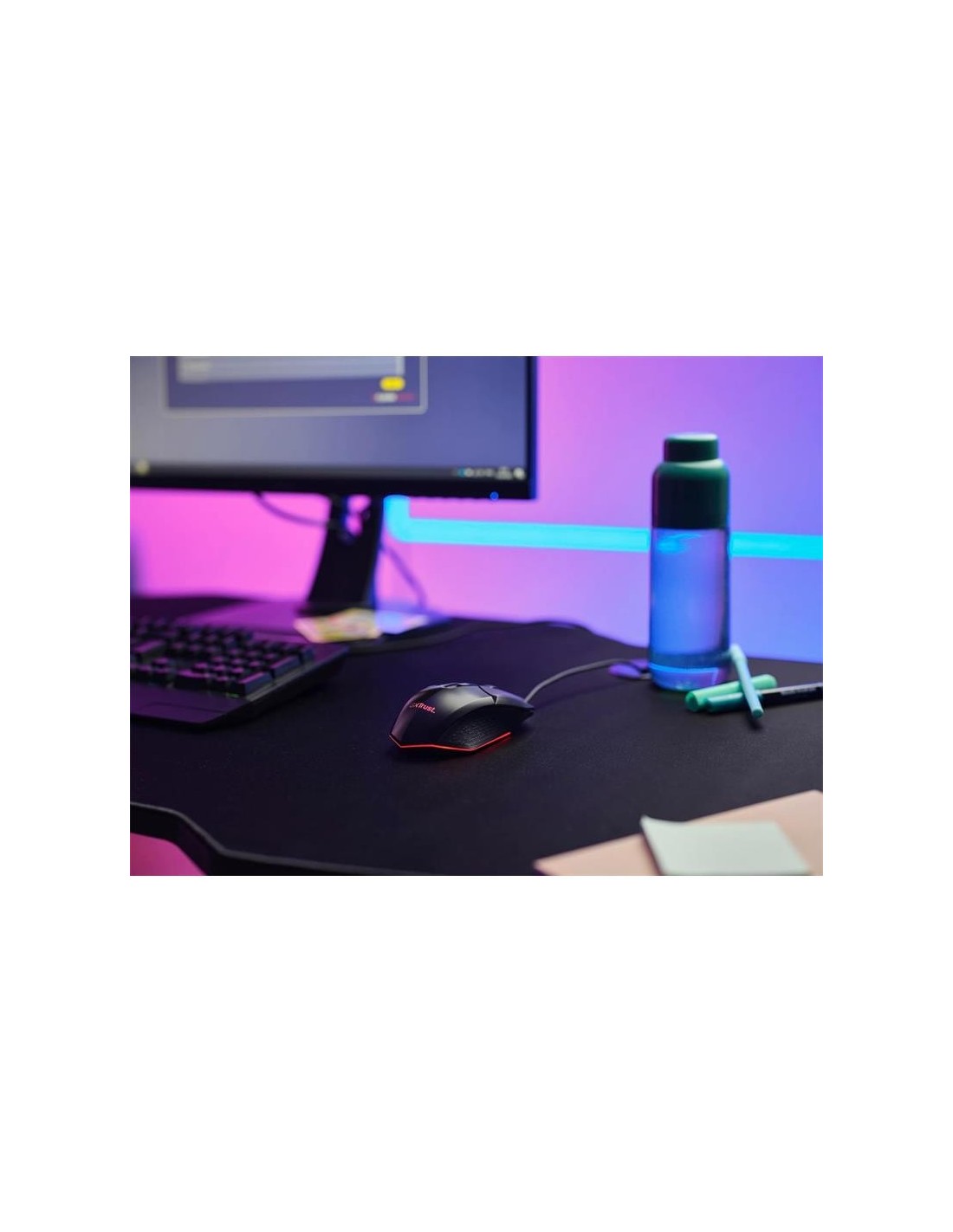 RATON TRUST GAMING GXT 109 FELOX RGB USB 6400DPI 6 BOTONES BLACK
